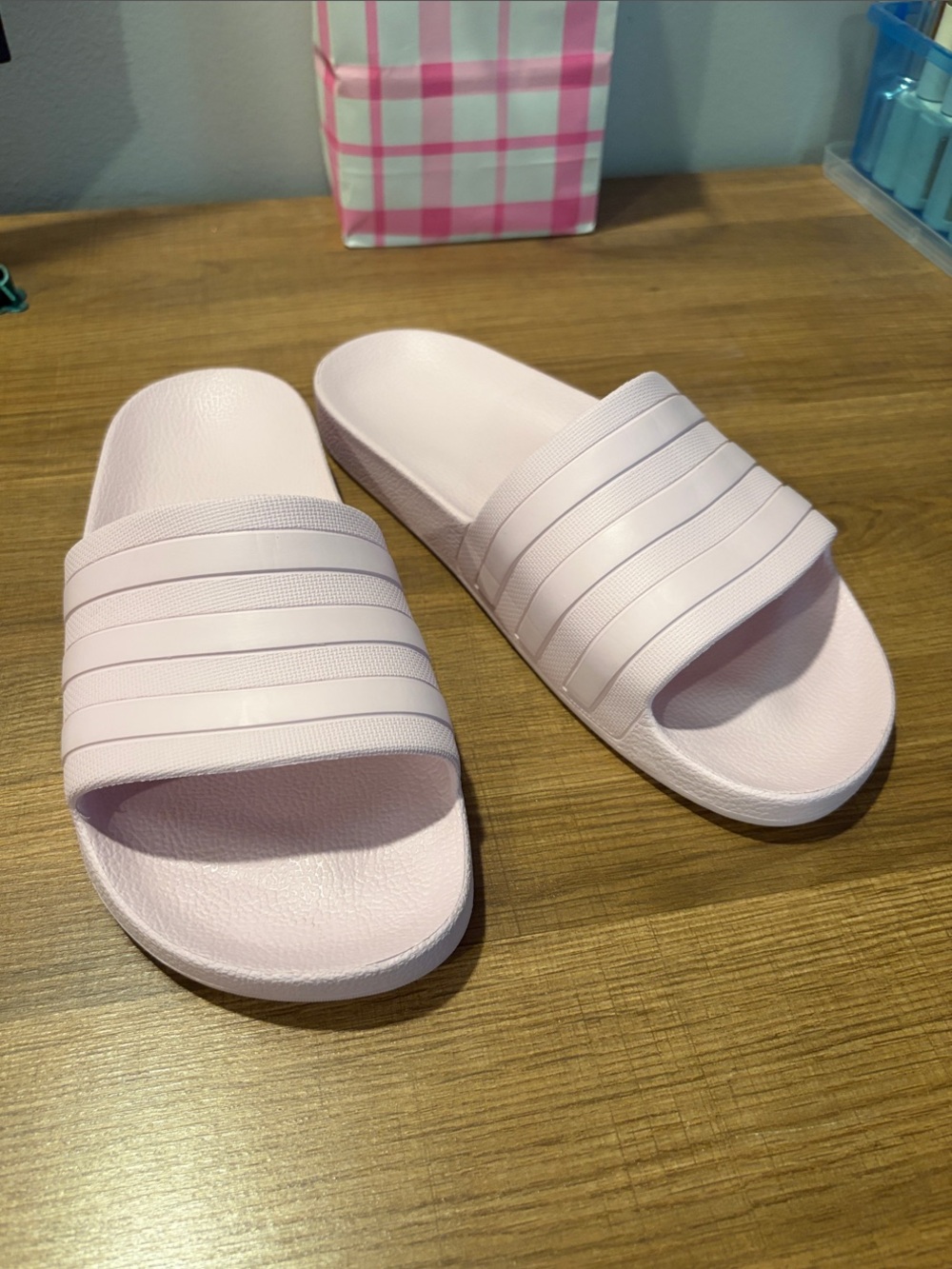 adidas Women's Light Pink Slide Sandals
